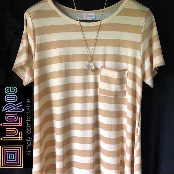 LuLaRoe Dresses & Skirts - NWOT Striped T-shirt Dress (size 14-16)